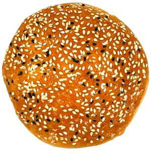 READY-TO-EAT PRECUT d12cm BURGER BUN SESAME & BLACK CUMIN
