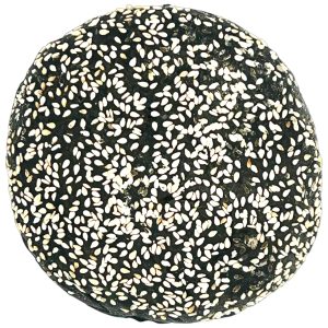 READY-TO-EAT PRECUT d11.5cm SOFT BLACK BURGER BUN WITH SESAME